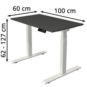 Produktbild für Schreibtisch Kerkmann Move 1 stable, anthrazit / weiß