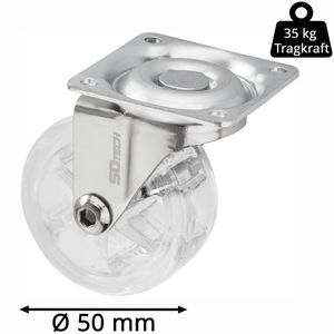 Produktbild für Möbelrolle SO-TECH RAPID 129881, mit Anschraubplatte