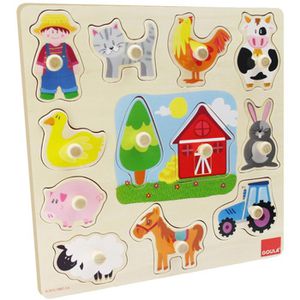 Produktbild für Motorikspielzeug Goula 53025 Silhouetten Bauernhof