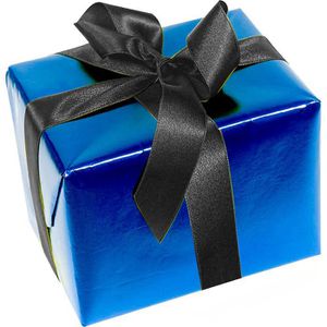 Produktbild für Geschenkband Präsent Satin, schwarz