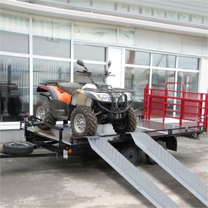 Produktbild für Auffahrrampe Arebos silber, 2 Stück