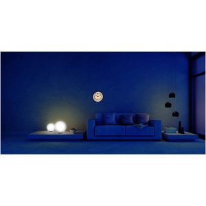 Produktbild für Wanduhr TFA 60.3535.02 LED, Kunststoff, beleuchtet, Funkuhr