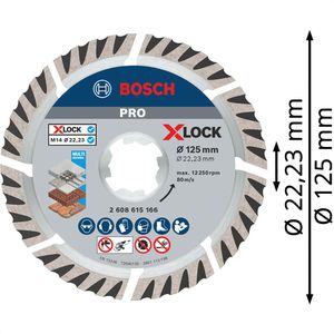 Produktbild für Trennscheibe Bosch PRO Multi Material, X-Lock