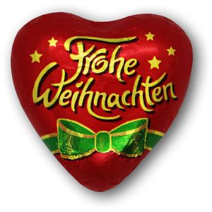 Produktbild für Minischokolade Storz Schokoladenherzen Frohe Weihnachten