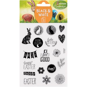 Sticker Heitmann-Eierfarben Black & White