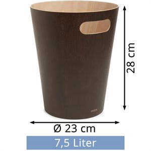 Produktbild für Papierkorb Umbra Woodrow Can, 082780-213, braun