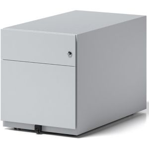 Produktbild für Rollcontainer Bisley Note, aus Metall, lichtgrau