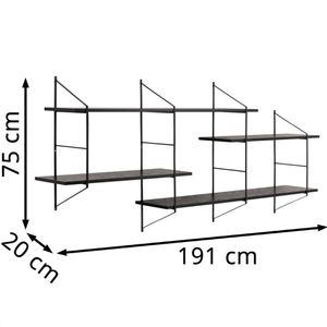 Produktbild für Wandregal AC-Design Belfast, schwarz