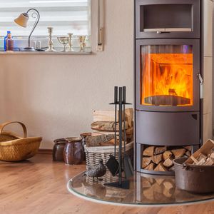 Produktbild für Kaminbesteck Relaxdays 10028776, aus Metall, schwarz, 4-teilig