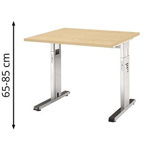 Schreibtisch Hammerbacher O-Serie, ahorn / silber