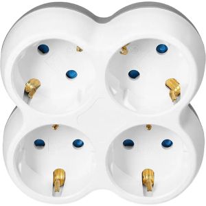 Produktbild für Steckdosenadapter Orno AE-13240(GS), weiß-grau