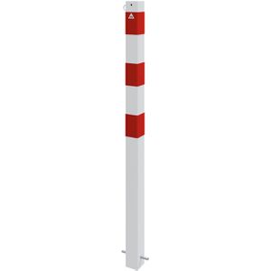 Produktbild für Absperrpfosten Schake 470B/1, 1 Öse, rot/weiß, aus Metall