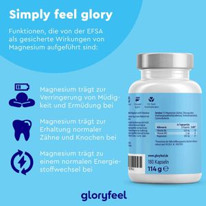 Produktbild für Magnesium gloryfeel plus, 180 Kapseln