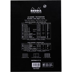 Produktbild für Notizblock Rhodia 18559C, dotpad, schwarz, A4