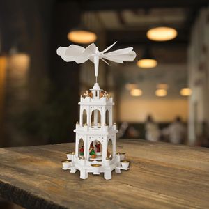 Produktbild für Weihnachtspyramide BRUBAKER weiß