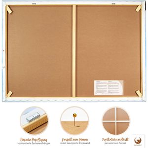 Produktbild für Weltkarte Lana-KK Graphit, Deutsch, mit Holzrahmen