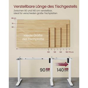 Produktbild für Schreibtischgestell Songmics LSD021W01, 4 Memoryspeicher