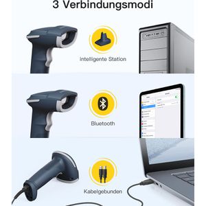 Produktbild für Barcode-Scanner Inateck BCST-54_blue, kabellos