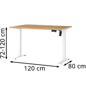 Produktbild für Schreibtisch Germania Profi 3.0, 8022-242, eiche / weiß