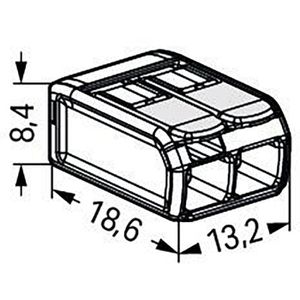 Produktbild für Verbindungsklemme Wago Compact, 221-482, 2 Leiter