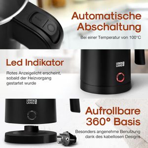 Produktbild für Wasserkocher LEBENLANG Reisekocher, schwarz