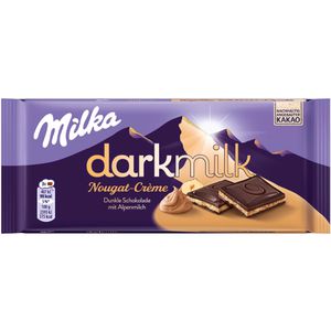 Produktbild für Tafelschokolade Milka Darkmilk Nougat-Creme