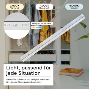 Produktbild für LED-Unterbauleuchte Luxula LX300322, warm- bis tageslichtweiß