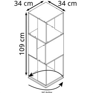 Produktbild für Bücherregal VCM Stifta XL, 916968, weiß