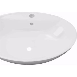 Produktbild für Waschbecken vidaXL Luxus 140678, aus Keramik, weiß