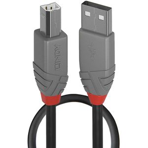 USB-Kabel Lindy 36672 Anthra Line, USB 2.0, 1 m