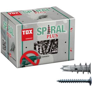 Schrauben-Dübel-Set Tox Spiral Plus 37-2 S