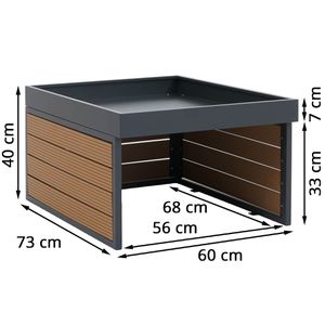 Produktbild für Mähroboter-Garage Mendler HWC-L45, eiche, aus WPC und Metall