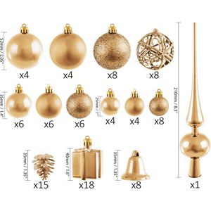 Produktbild für Weihnachtskugeln BRUBAKER 8000.16, champagner