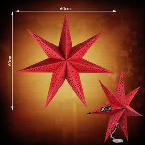 Produktbild für Weihnachtsstern CASARIA 108571, Papierstern rot