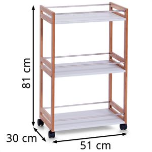 Produktbild für Badregal Zeller 18633, stehend, braun / weiß