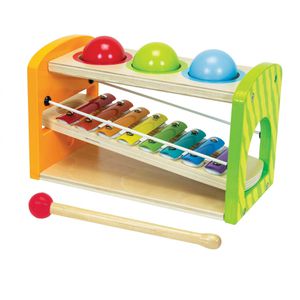 Motorikspielzeug Eichhorn Color Xylophon Klopfbank