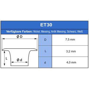 Produktbild für Ösen Regur 3,2 für Ösenzange EP 30