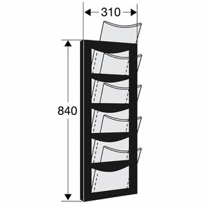 Produktbild für Prospekthalter Kerkmann 6398, NovaX, alusilber