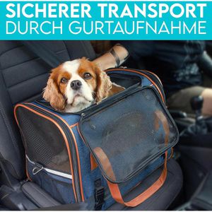 Produktbild für Tiertransportbox HUND-IST-KÖNIG Gr. S, aus Stoff