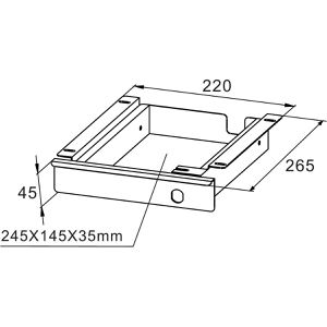 Produktbild für Unterbau-Schublade SO-TECH CAVO, weiß, aus Metall