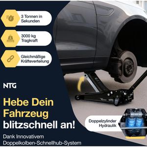 Produktbild für Rangierwagenheber NTG WGH.3TON-20, extra flach