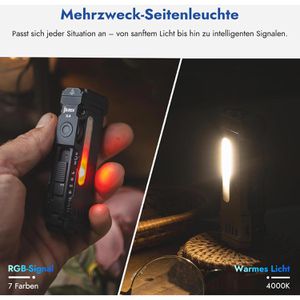 Produktbild für Taschenlampe Wuben X4 weiß, LED, aufladbar