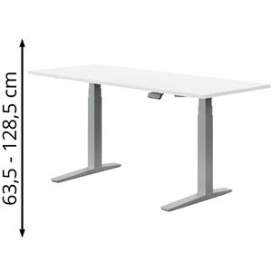 Produktbild für Schreibtisch FlexiSpot E7S-Pro 2026, weiß / grau
