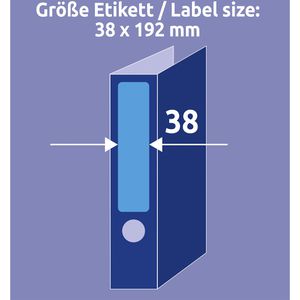 Produktbild für Rückenschilder Zweckform L4763-20, blau