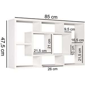 Produktbild für Wandregal Wohnling Alex, WL5.167, weiß