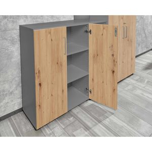 Produktbild für Aktenschrank Hammerbacher Serie 9 Advanced, aus Holz