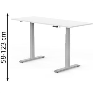 Produktbild für Schreibtisch FlexiSpot E7S 2026, weiß / grau