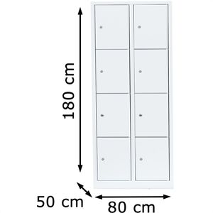 Produktbild für Schließfachschrank ClassiX X-523427, weiß