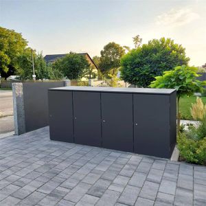 Produktbild für Mülltonnenbox Metzler MTB25C-AN-4X, Metall