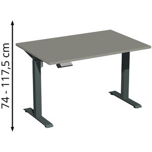 Schreibtisch Geramöbel Elevate Home, onyx / anthrazit